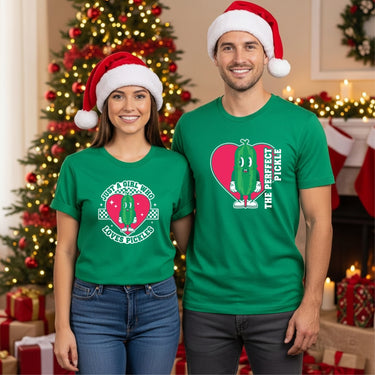 Funny Inappropriate The Perfect Pickle Matching T-Shirts For Couples